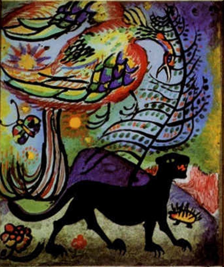 Hound of Hell and Bird of Paradise 1911 Kandinsky Painting